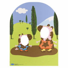 STAR CUTOUTS SC822 Peppa Pig and George Muddy Puddle Child Sized Stand In Cardboard Cut out