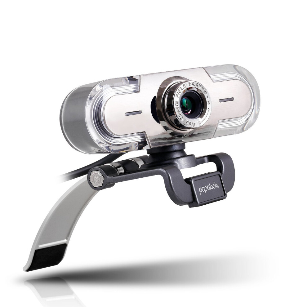 Webcam 1080P, PAPALOOK PA452 Full HD PC Skype Camera, Web Cam with Microphone, Video Calling and Recording for Computer Laptop Desktop, Plug and...