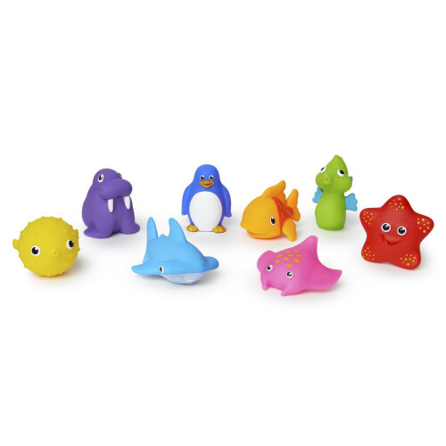 Munchkin Floating Ocean Animal Themed Rubber Bath Squirt Toys for