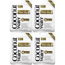 C-40331: 4 x Treatment Deep Moisturising Coconut Water Foot Pack - Penetrates Skin, Reduces Callus, Softens Cracked Heels