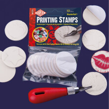 Essdee Self-Adhesive MasterCut Printing Stamps (For use with Lino Cutter and Stamp carving kit)