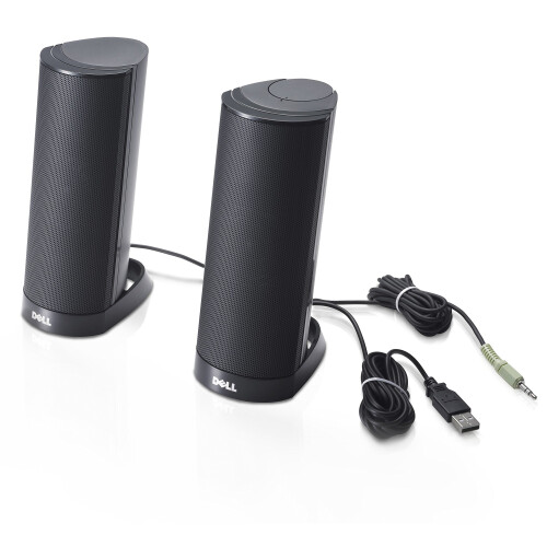Dell DELL AX210 Speaker for PC - Black, Built in Amplifier 1.2 W