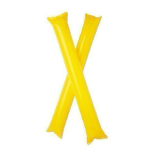 Pack of 10 Cheering Sticks - Bang Bang Noise Makers / Clappers for Football & Sports Events, Yellow