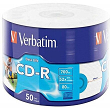 Verbatim 43794 CD-R Spindle Pack (80 Minute, 700MB, 52x Speed, Pack of 50)