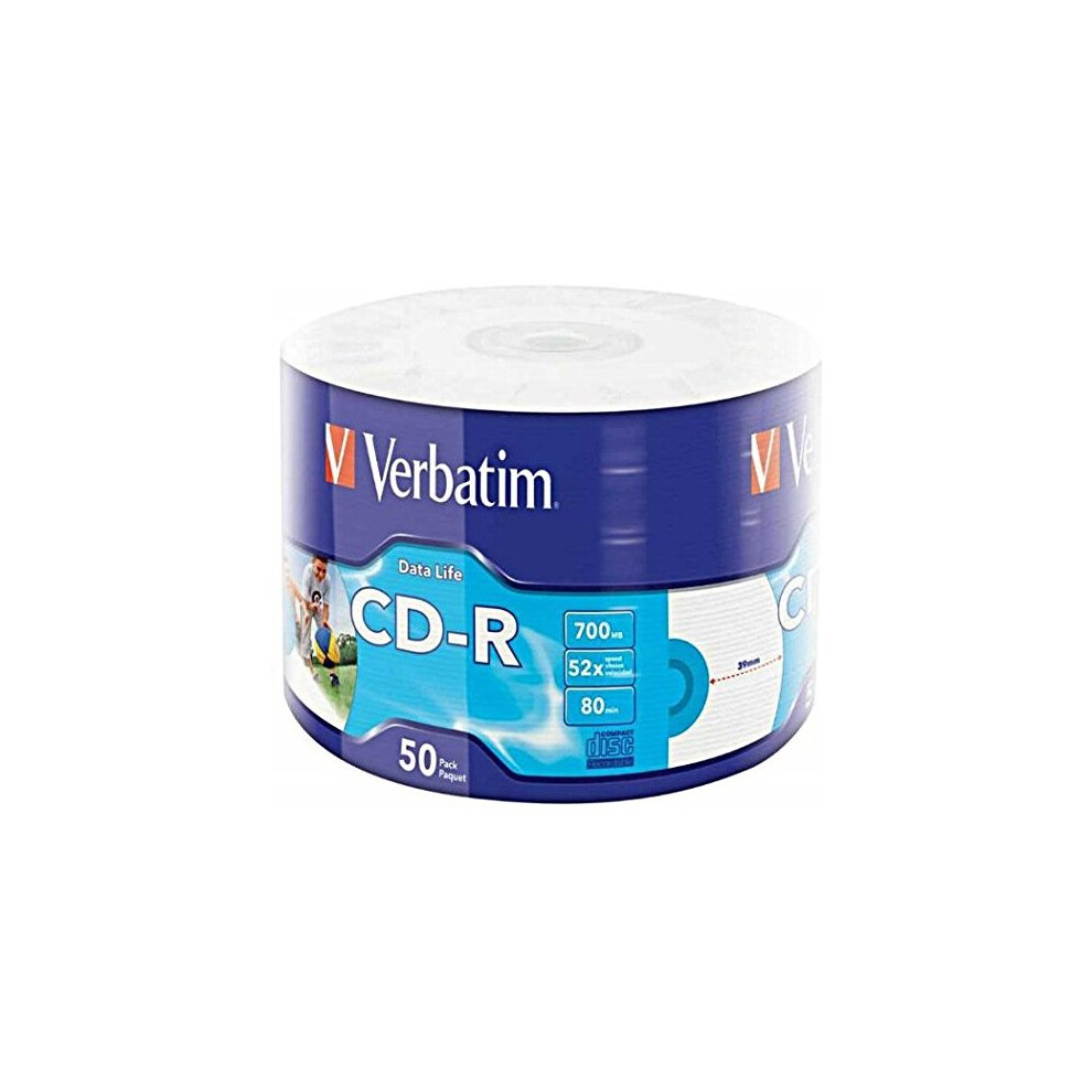 Verbatim 43794Â CD-R Spindle Pack (80Â Minute, 700MB, 52x Speed, Pack of 50)