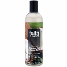Faith In Nature Coconut Natural Shower Gel and Foam Bath, 400ml