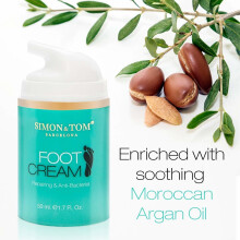 Simon & Tom Foot Treatment Cream With Argan Oil. Moisturises and Soothes Itchy, Dry, Cracked Skin On The Feet and Nail Area 50 ml. / 1.69 fl. oz.