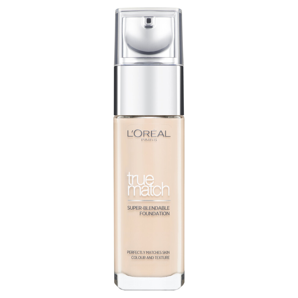 L'Oréal Paris True Match Foundation, 1.N Ivory, 30 ml