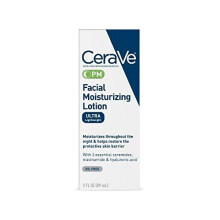CeraVe Gesichtsbefeuchtende Lotion PM | 3 Unzen (Packung mit 2) | Ultra leicht, Nacht-Gesichtscreme | Duftfrei