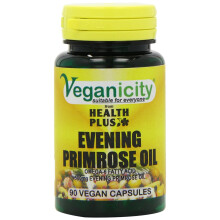 Veganicity 500mg Vegan Evening Primrose Oil Women's Health Supplement - Pack of 90 Capsules
