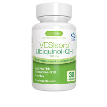 VESIsorb Ubiquinol-QH, Advanced Fast-acting Coenzyme Q10 100 mg, 1-Month Supply, 30 Capsules