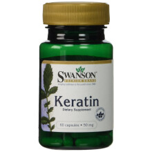 Swanson, Keratin, 50 mg, 60 Kapseln