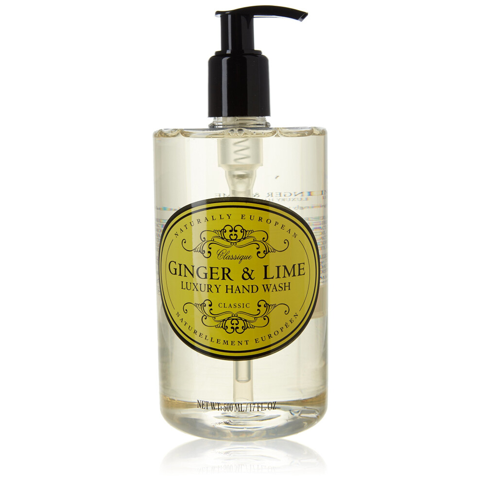 Naturally-European Naturally European Ginger & Lime Luxury Hand Wash Cleanse & Moisturise 500Ml