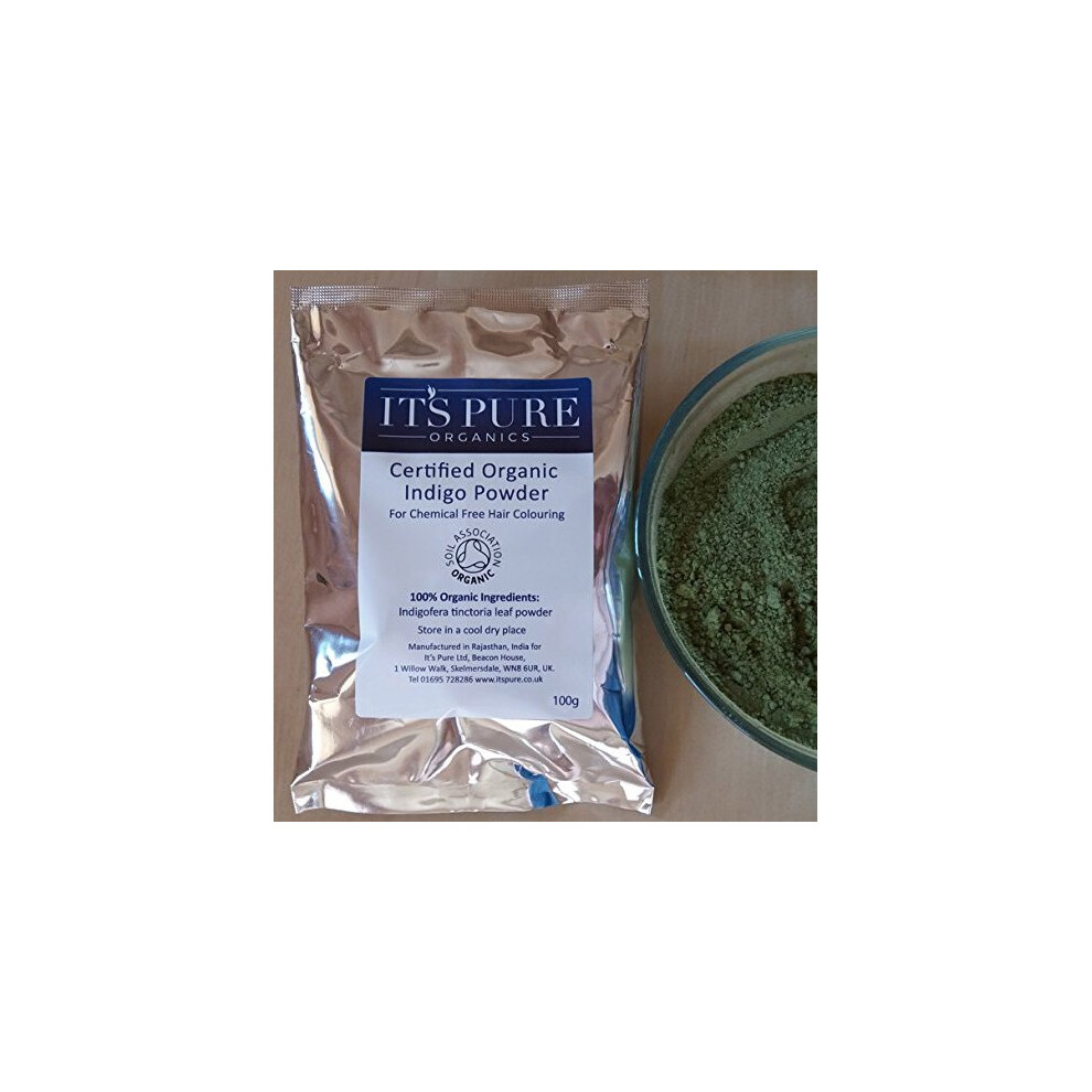 Its-Pure-Organics Blue Certified Organic Pure Indigo Powder 100G