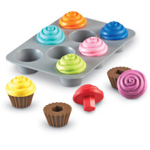 Learning Resources Smart Snacks Cupcake con ordinamento per forma 17 pezzi Et? 18 mesi+ Capacit? motoria fine Riconoscimento di colore e forma
