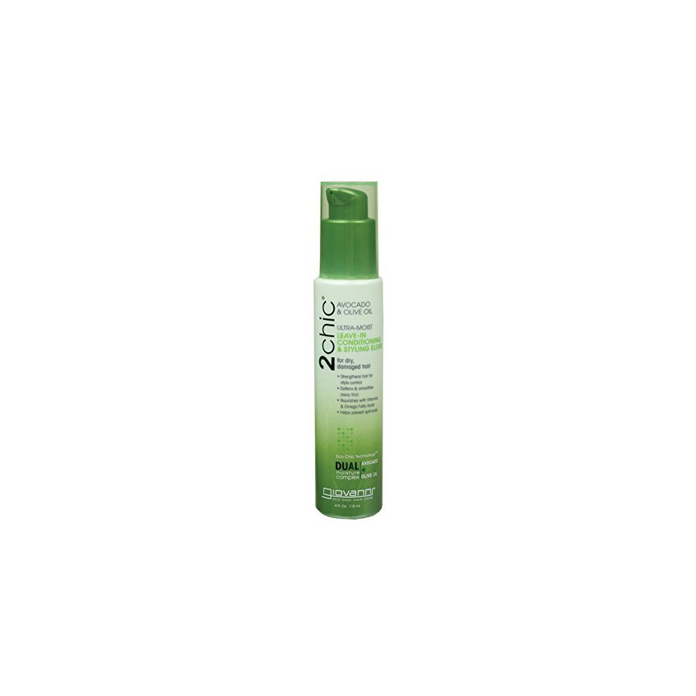 Giovanni 2Chic Avocado And Olive Oil Ultra Moist Leave In Conditioner And Styling Elixir 118 Ml