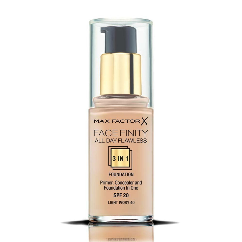 Max Factor Facefinity 3 In 1 All Day Flawless Foundation Spf20 - 40 Light Ivory