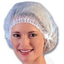Disposable White Mob Caps Hair Net Spray Tanning Caps X 100 N&b