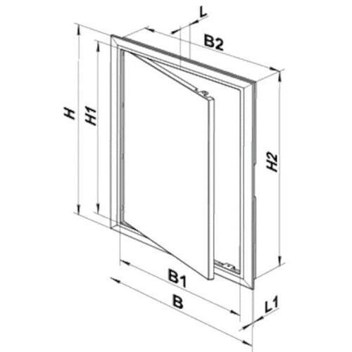 Value Access Panel - 300 x 300mm Plastic Hinged 2