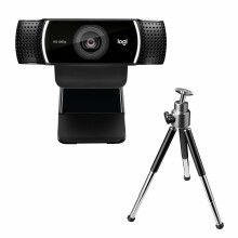 Logitech C922 Pro Stream Webcam, Full HD 1080p Streaming with Tripod and Free 3-month XSplit License - Black