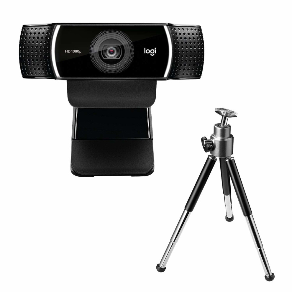 Logitech C922 Pro Stream Webcam, Full Hd 1080P Streaming With Tripod And Free 3-Month Xsplit License - Black