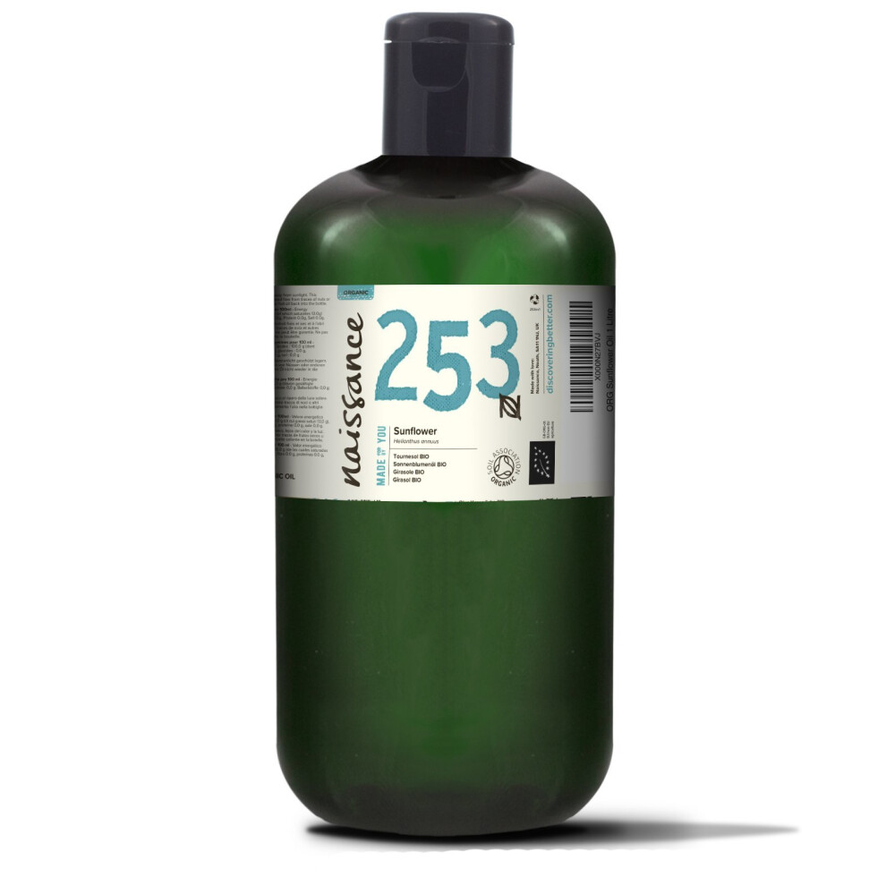 Naissance Sunflower Oil 1 Litre Certified Organic 100% Pure