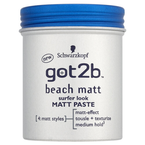 Schwarzkopf got2b Beach Matt Surfer Look Matt Paste 100 ml (2er Pack)