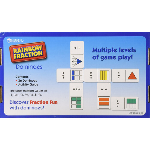 Learning Resources Learning Resources Rainbow Fraction Dominoes 1