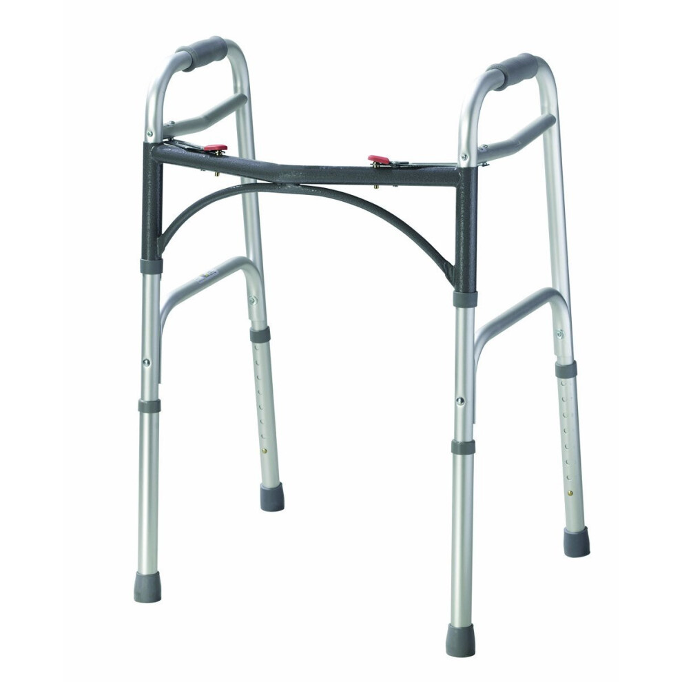 Drive DeVilbiss Healthcare Folding Lightweight Aluminium Walking Frame Without Wheels