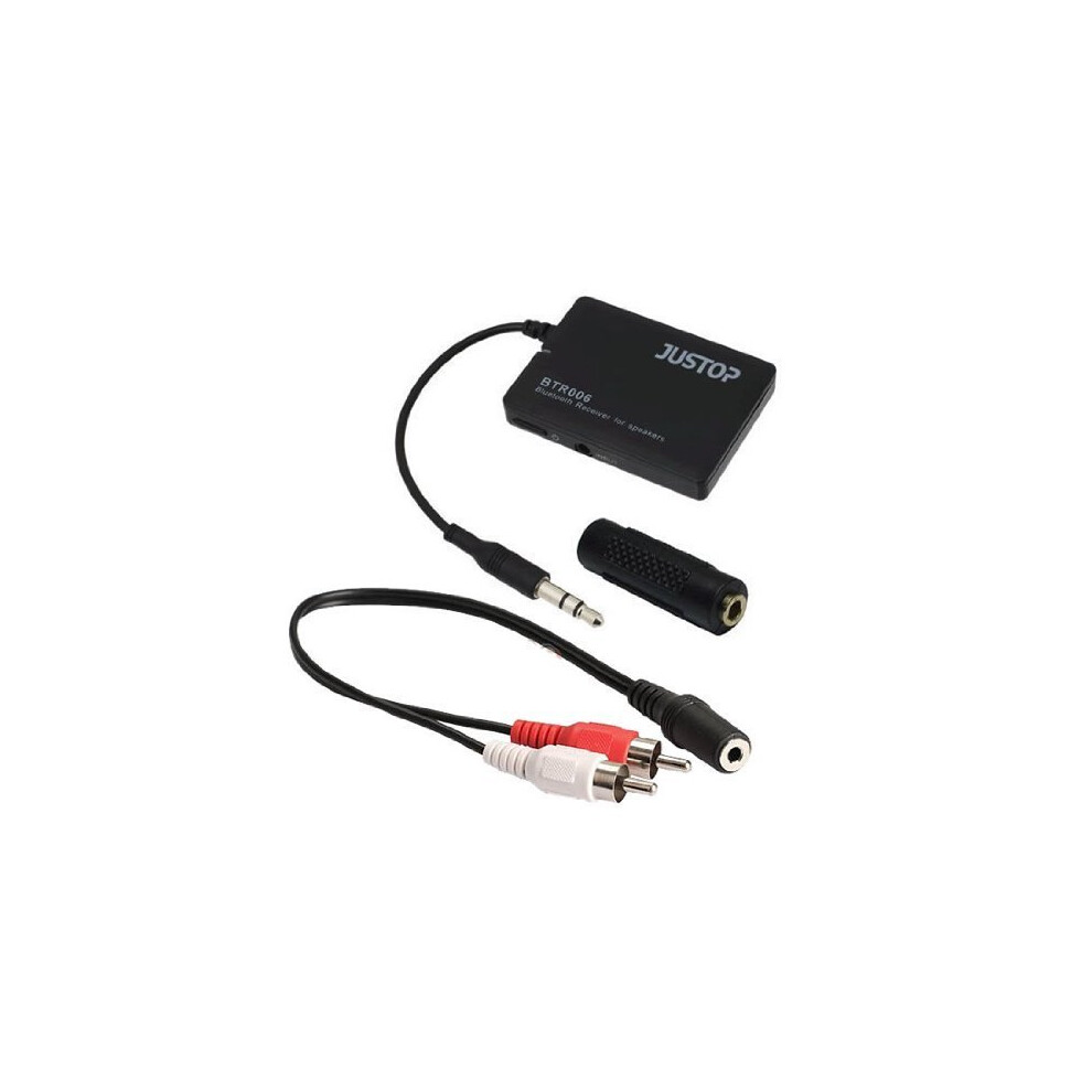 JUSTOP BTR006 Bluetooth 4.0 Wireless Stereo Audio Receiver With 3.5MM Jack, Universal Adapter For Speakers, New Module with Bluetooth V4.0 A2DP...