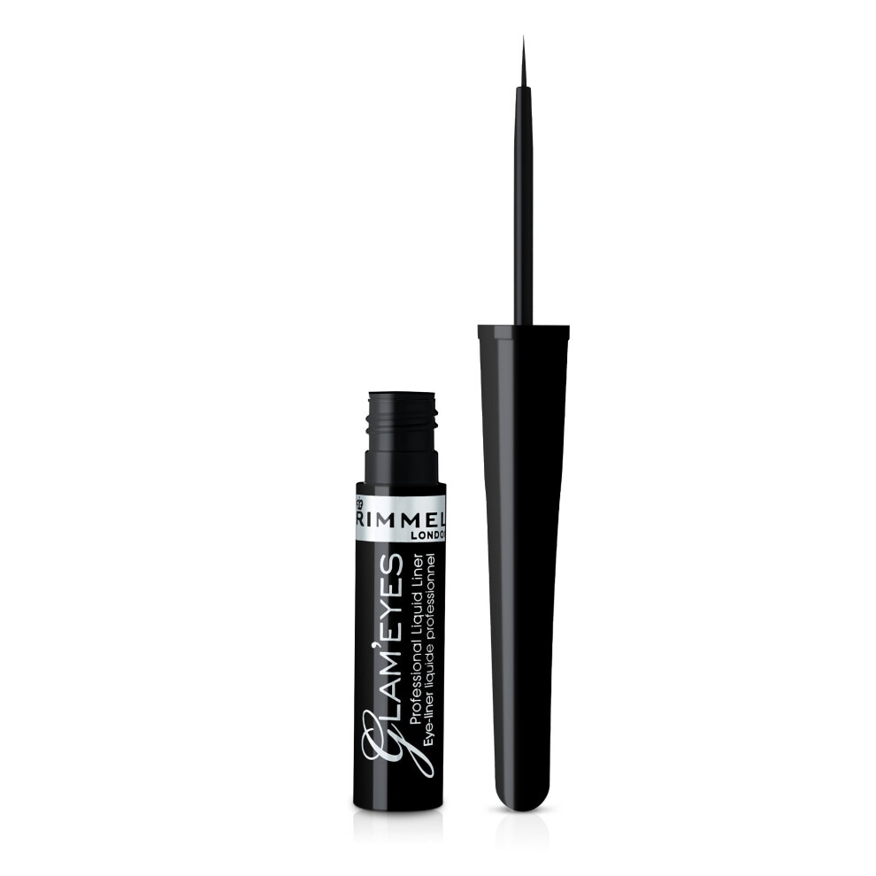 Rimmel Glam'eyes Professional Liquid Eye Liner, Black Glamour