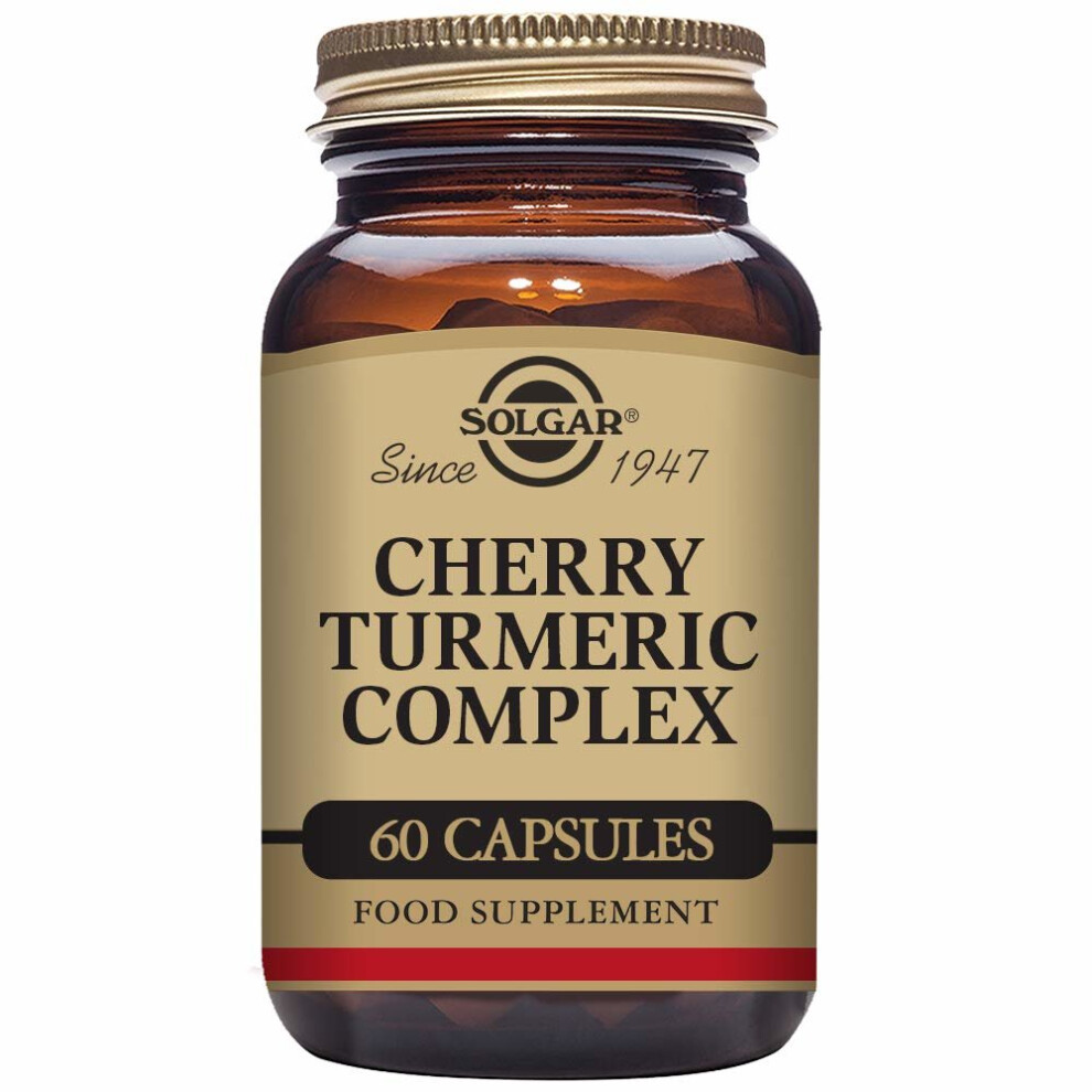 Solgar, Cherry Turmeric Complex vegetable capsules - Pack of 60