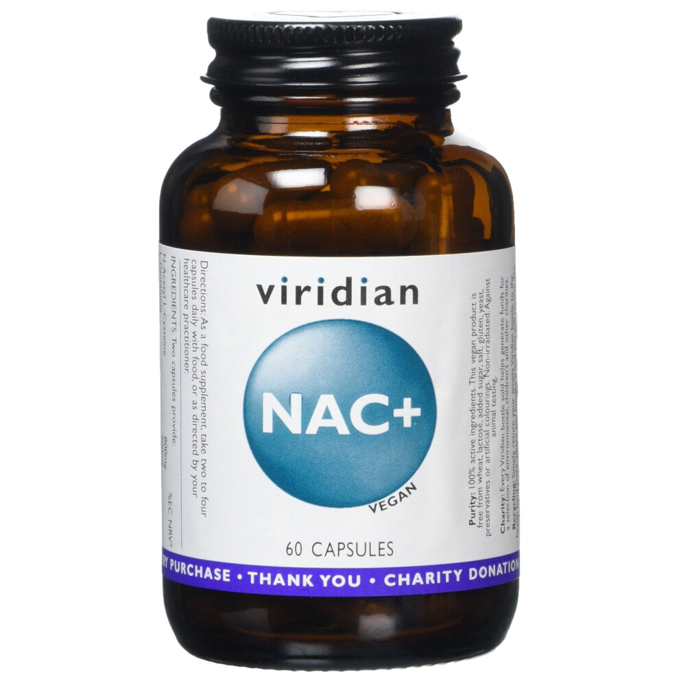 Viridian NAC+ N-Acetyl L-Cysteine - 60 Vegicaps