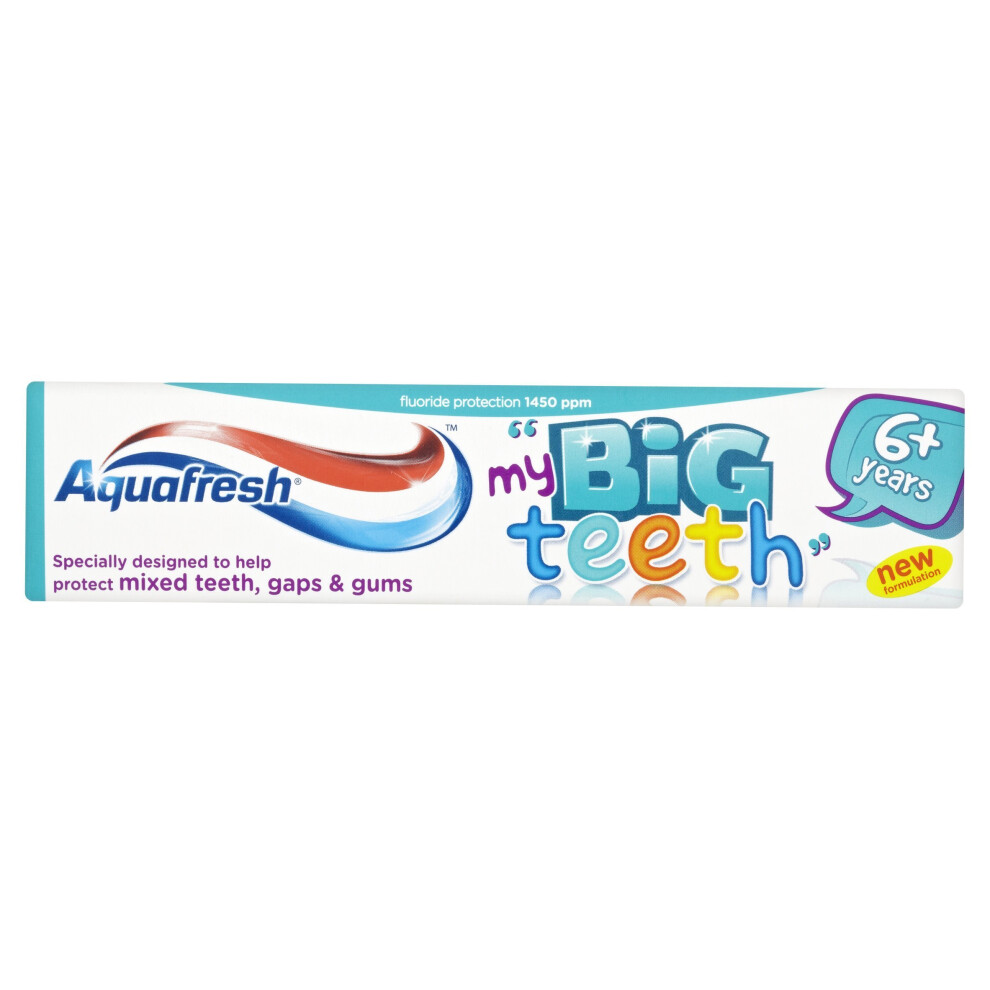 Aquafresh Toothpaste Big Teeth 6+ Years (Pack of 6)