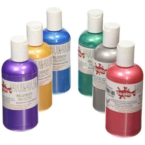 Scola Textile Paint 6 x 150ml (Pearlescent)