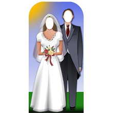 Star Cutouts Cut Out of Wedding Couple Stand-in