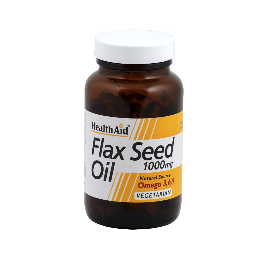 HealthAid Flaxseed Oil 1000mg - 60 Vegetarian Capsules