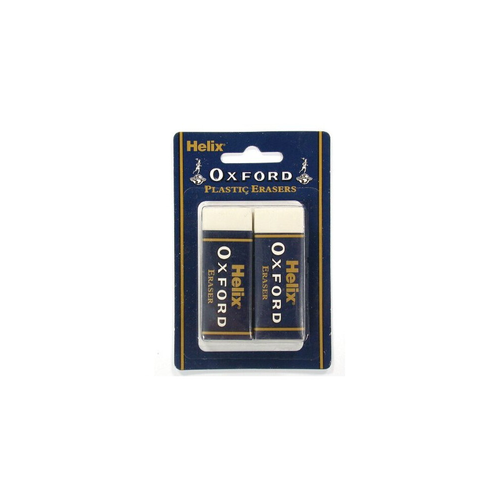 Helix Oxford Large Sleeved Erasers (Pack Of 2)