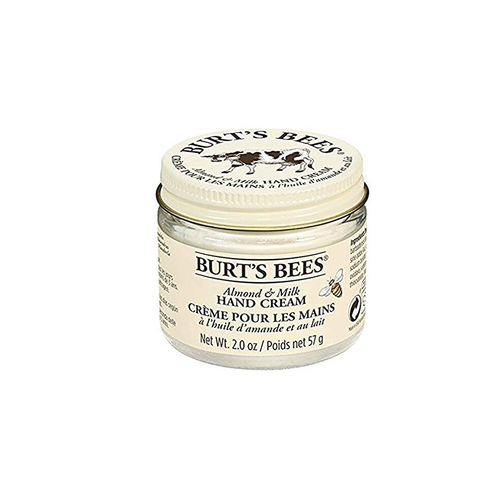 Burt's Bees 99.9 Percent Natural Moisturising Almond and Milk Hand Cream Jar, 57 g