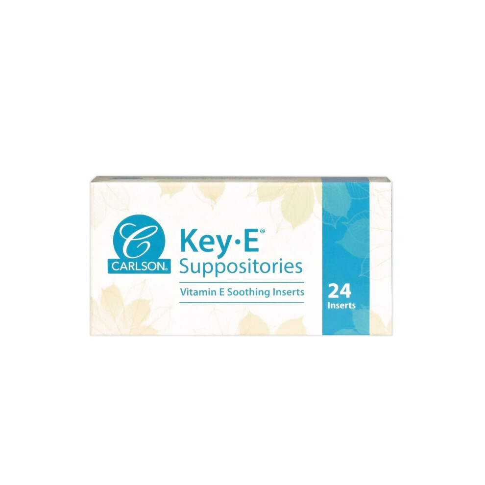 Key-E Suppositories with Natural Vitamin E, 24 Soothing Inserts