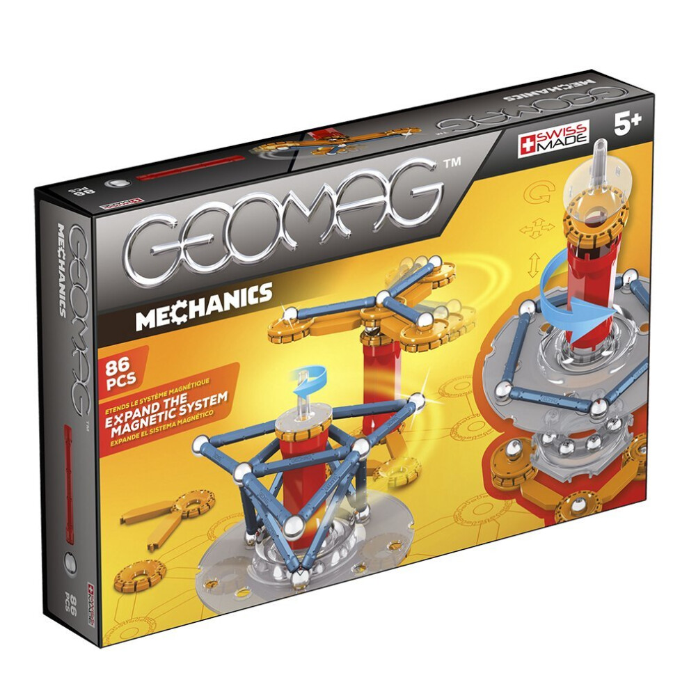 Geomag "Mechanics" Magnetic Construction Set (86-Piece, Multi-Color)