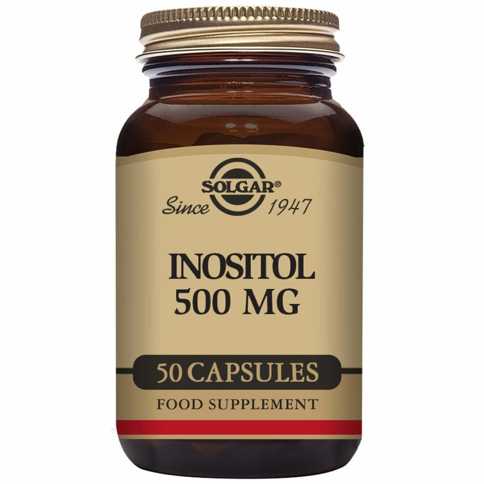 Solgar Inositol 500 mg Vegetable Capsules - Pack of 50