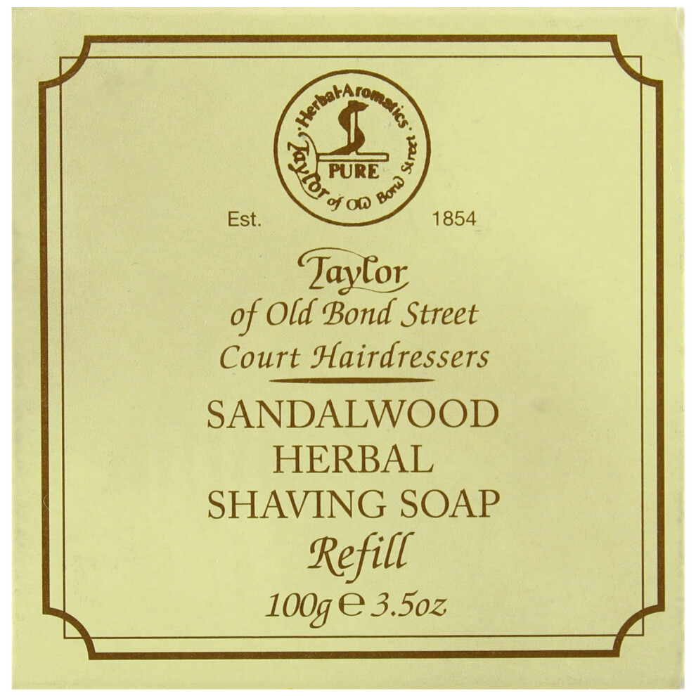 Taylor of Old Bond Street 100g Sandalwood Herbal Shaving Soap Refill