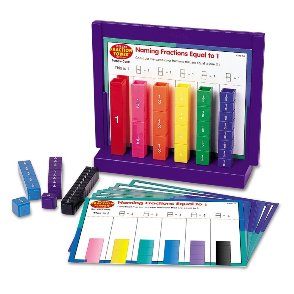 Learning Resources Deluxe Rainbow Fraction Tower Activity Set