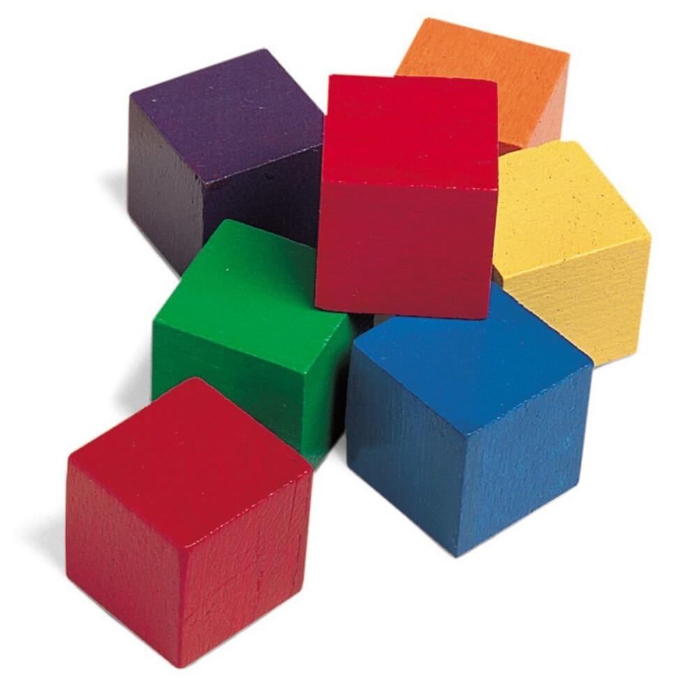 Learning Resources 1" Wooden Colour Cubes (Set of 102)