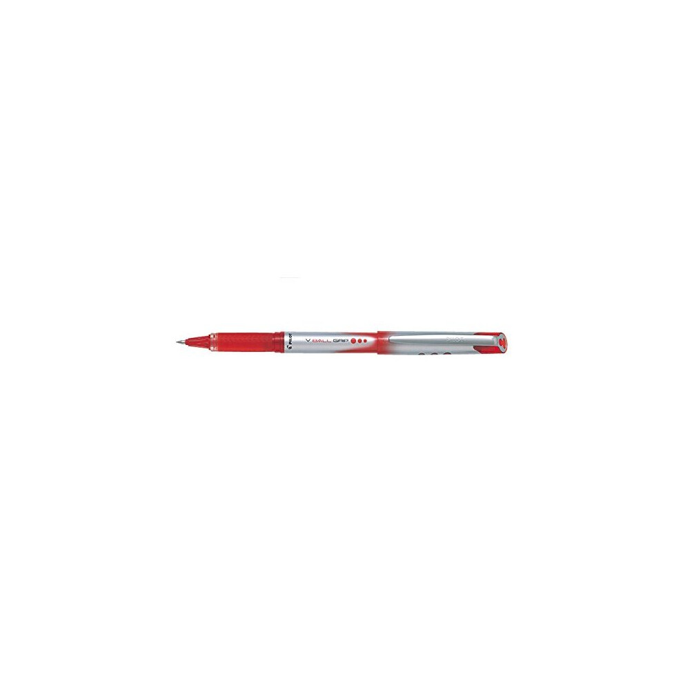 Pilot Vball 7 Grip Liquid Ink Rollerball 0.7 Mm Tip (Box Of 12) - Red