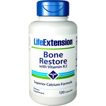 Life Extension, Bone Restore, Complément de Calcium avec Vitamine K2, 120 gélules