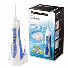 Panasonic EW1211W DentaCare Rechargeable Oral Irrigator - 2 Jets, 130 mL Tank, Waterproof, Removable Water Tank