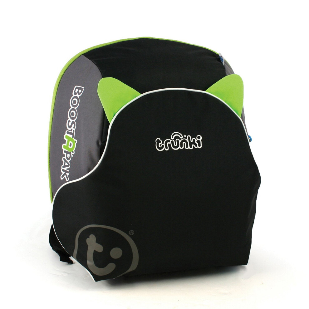 Trunki BoostApak - Travel Backpack & Child Car Booster Seat for Group 2-3 (Green)