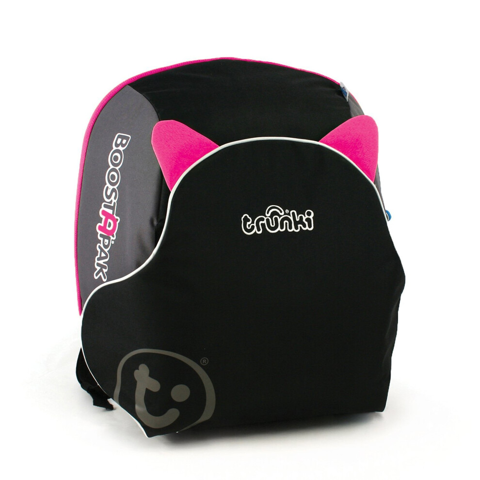 Trunki BoostApak - Travel Backpack & Child Car Booster Seat for Group 2-3 (Pink)